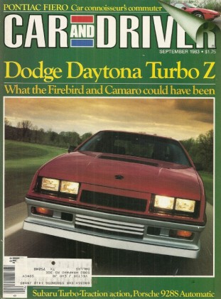 CAR & DRIVER 1983 SEPT - DODGE DAYTONA TURBO Z,TOPOLIN*
